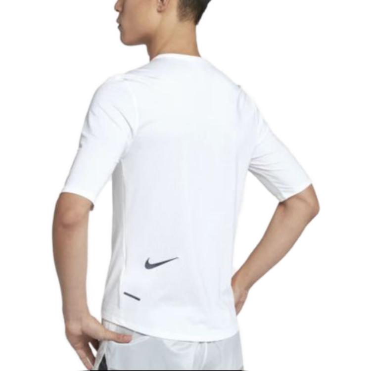 Nike Reflective Casual Round Neck T-Shirt Men Tops White AQ6387-100