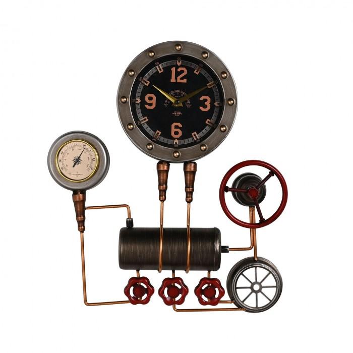 Hometime Valves & Pipes Wall Clock