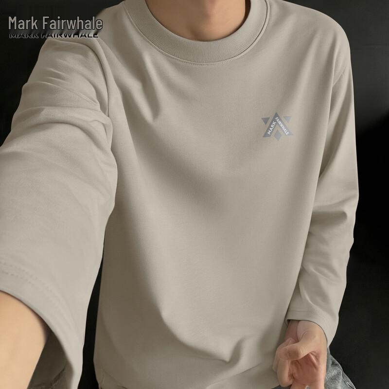Mark Fairwhale Men's Pure Cotton Long Sleeve Crewneck T-Shirt