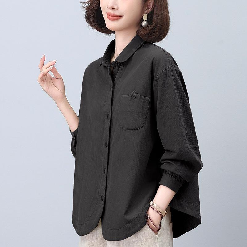 Mom's Pure Cotton Women's Spring Jacket Blouse - 2024 Style