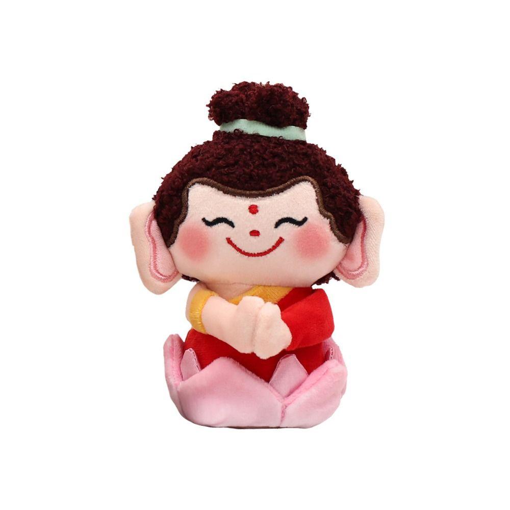 Yuchi Gong Wealth God Keychain Guanyin Plush God of Longevity Pendant  Gifts