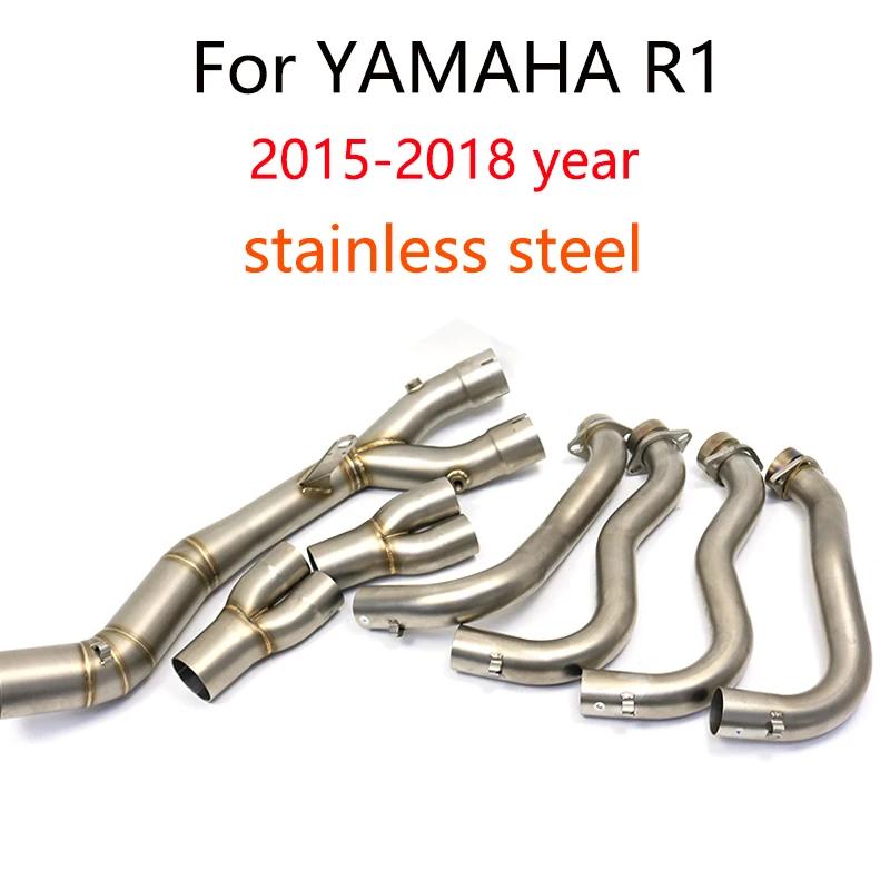 Slip-On FOR YAMAHA YZF-R1 MT10 2015 2016 2017-2023 Year Full Exhaust Pipe System Motorcycle Muffler Middle Front Header pipe