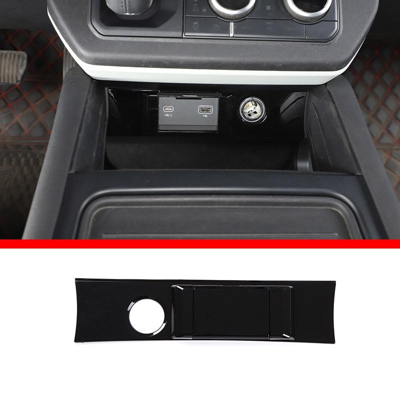 ABS Black For Land Rover Defender 90 110 2020-23 Car Interior Central Control Protection Cover Decorative Patch Car Accessories