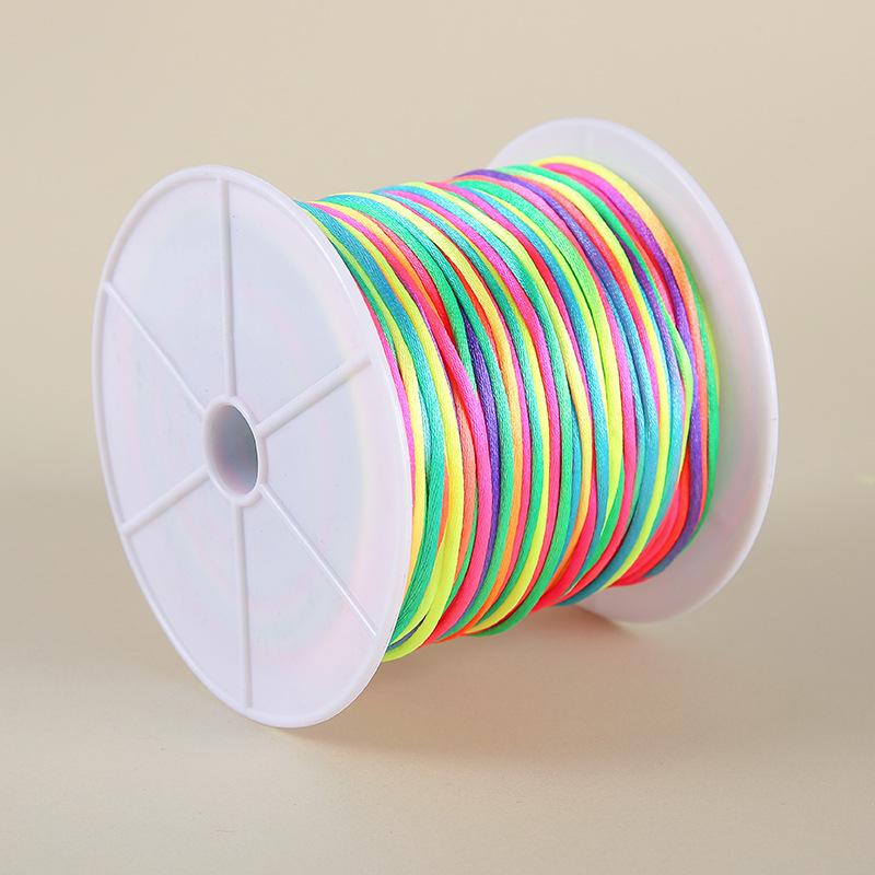 Polyester Chinese Knot Thread with Gold Weave for DIY Decorative Rope Ornaments and Egg Pouch.