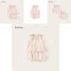 Girl Summer Flower Pattern Sleeveless Shorts Set For Kids 3 To 8 Years