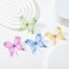 50Pcs 3D Organza Fabric Butterfly Appliques Double-layer Colorful Chiffon Butterfly Embroidered Patches Translucent