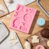2 Pack Cap Diploma Book Congrats Grad Mould 7 Cavities Grad Cap Diploma Cheering Graduates Moulds for Grad Party Decoration