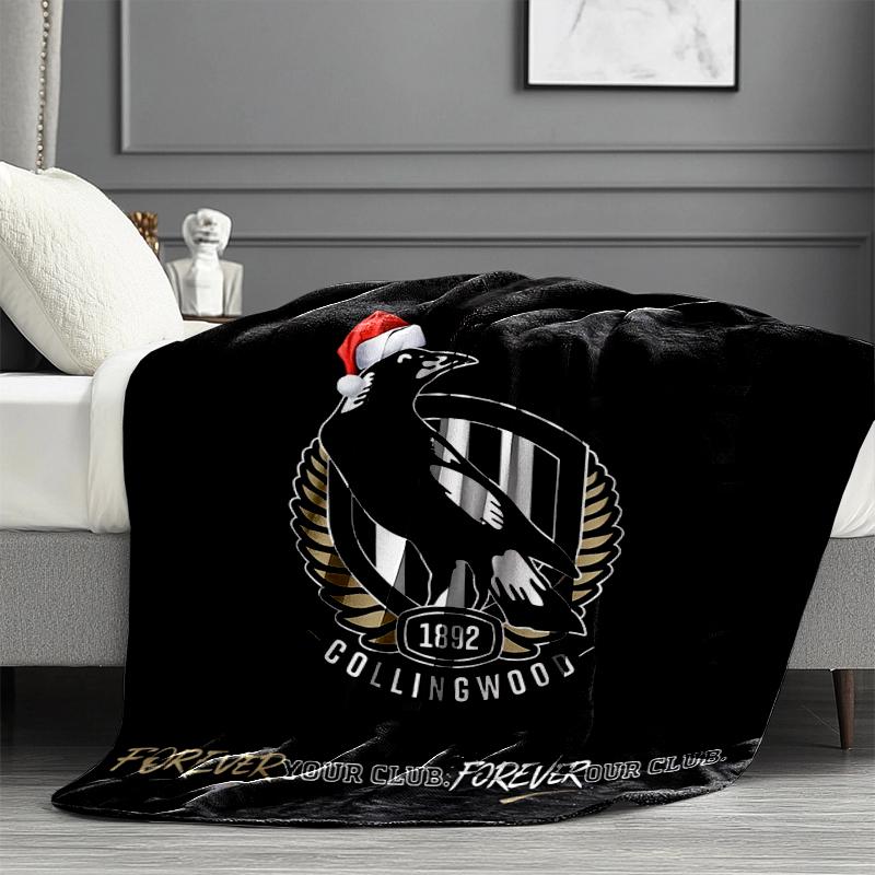 Football Club Print Blanket - Soft & Comfortable, for Bedroom, Travel, Sofa, Home Decoration - Birthday Christmas Gift for Friend