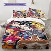 Manga Style  Bedding Quilt Set Quilt Pillowcase Home Decoration Birthday Gift (1 * Duvet Cover + 2 * Pillowcase, Without Core)
