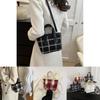 2024 New Fashion Grid Large Capacity Handbag Stylish Casual Tote Bag