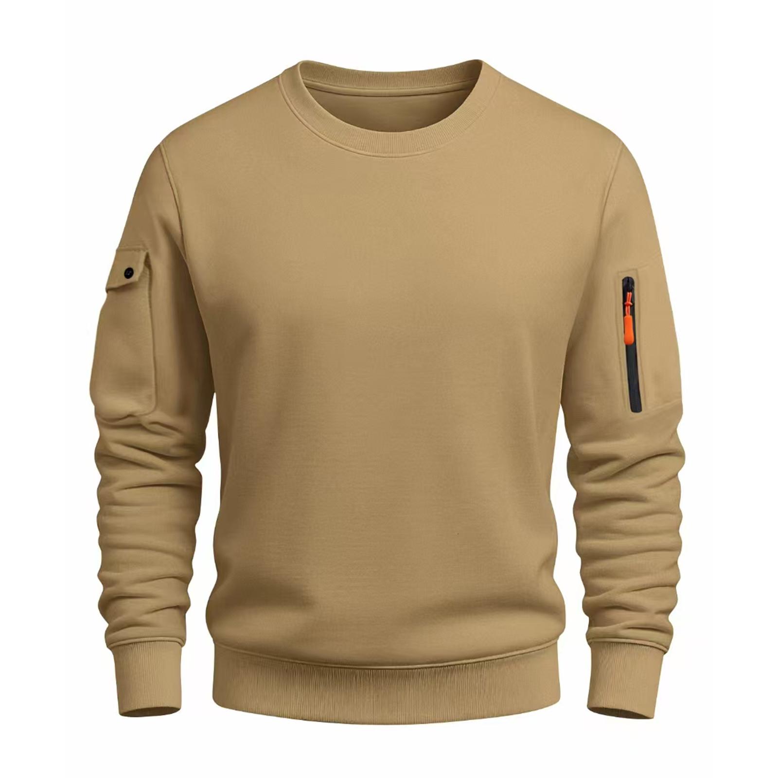 

Мужская толстовка с цветными блоками, длинным рукавом, воротником-стойкой, рубашка для гольфа, повседневный пуловер с воротником-стойкой XXXL верблюд