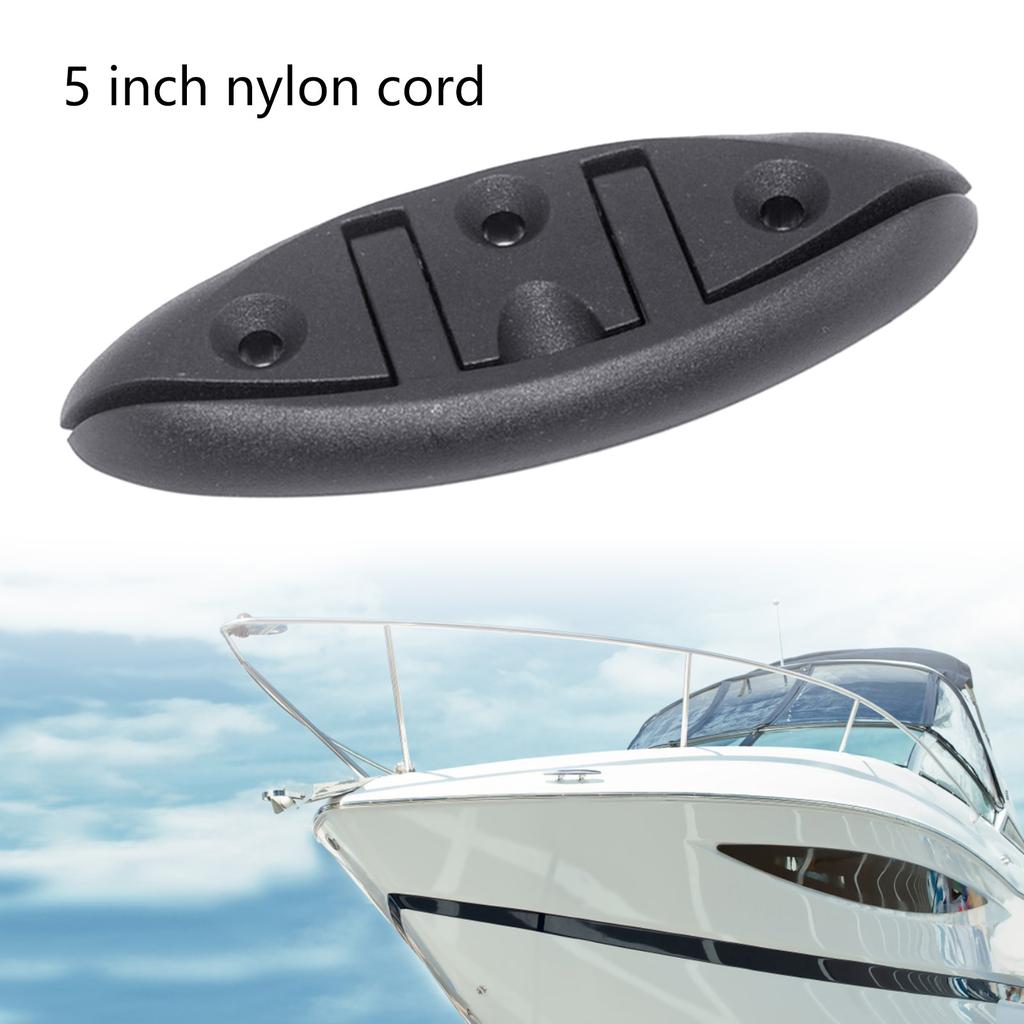 5" Folding Cleat Flip-up Dock Cleat with 2 Hole Marine Grade Nylon Corrosion Resistance Line Rope Mooring Cleat