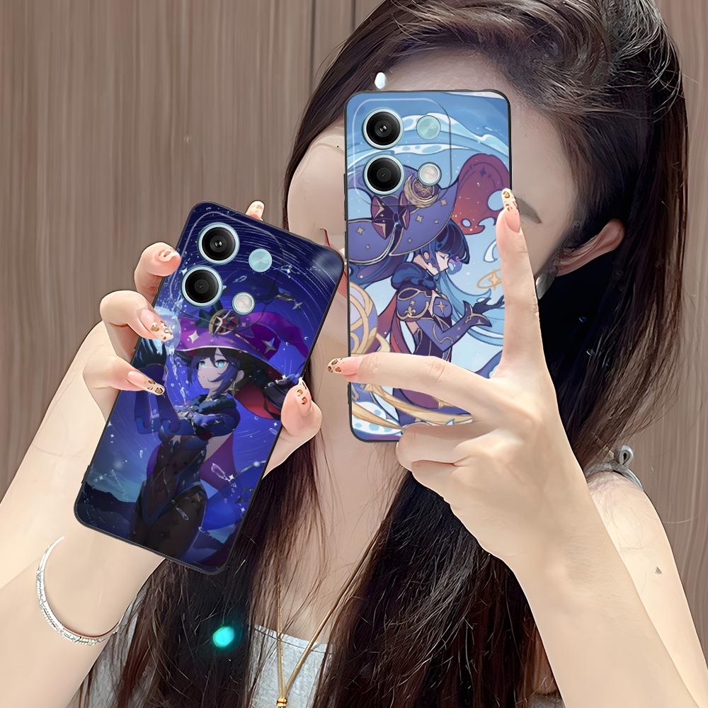 Game GI Mona Matte TPU Mobile Phone Case for POCO M7 M6 M5 M4 M3 X7 X6 X5 X4 X3 Pro GT 5G Colorful Printing Cover