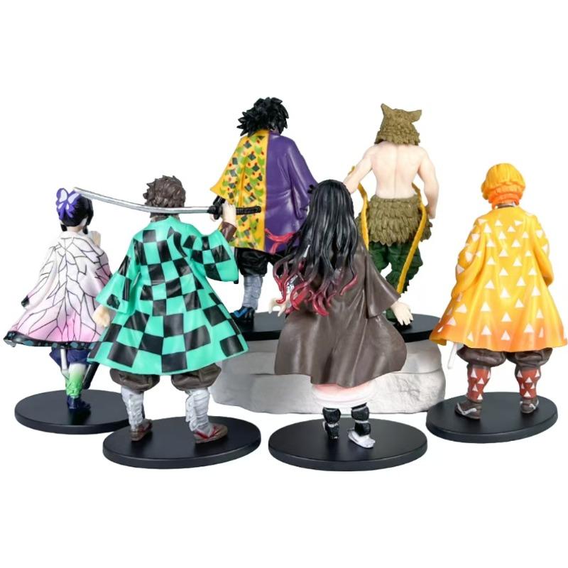Anime Demon Slayer Kimetsu No Yaiba Figure Kamado Tanjirou Action Figure Agatsuma Zenitsu Nezuko Warrior PVC Desktop Ornaments