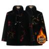 Winter Velvet Jacket with Fur Collar for Seniors - Thick, Loose Faux Mink Cotton-Padded Coat for Moms and Grandmothers