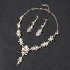 3pcs Women Light Luxury Zircon Necklace Niche Bridal Zircon Versatile Collarbone Chain Alloy Accessories for Weddings