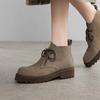 Retro Flat Women's Boots, Soft Leather Short Boots, New Style for Autumn and Winter Women's Shoes