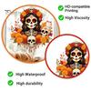 Festive Indoor Outdoor Window Art Day of The Dead Clings, Dia De Los Muertos Sticker, Colorful Decorative Film for Parties Sugar Skull with