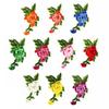 Polyester Fiber Embroidery Peony Patch DIY Handmade Clothing Accessories Embroidery Floral Applique 22*14CM Sew On Patch Dress