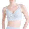 Bradelis New York Wireless Cotton Blend Stretch Hybrid Heart Cup Size Ash Medium Shapewear, Bra, 25, Blue,