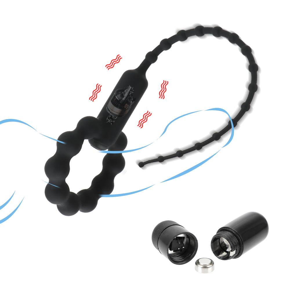 Uretrální vibrátor Silikonový vibrační penisový kolík Uretrální dilatátor Stimulace penisu Masáž Pánský masturbátor Produkt pro dospělé Sexuální hračky