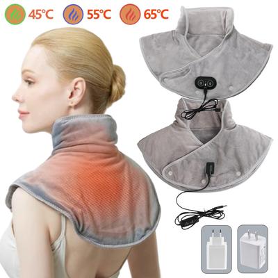 Upgrade Electric Heating Shoulder Neck Pad Three Gear Thermal Compress Cervical Shawl Heated Vibration Back Warm Wrap EU/US Plug