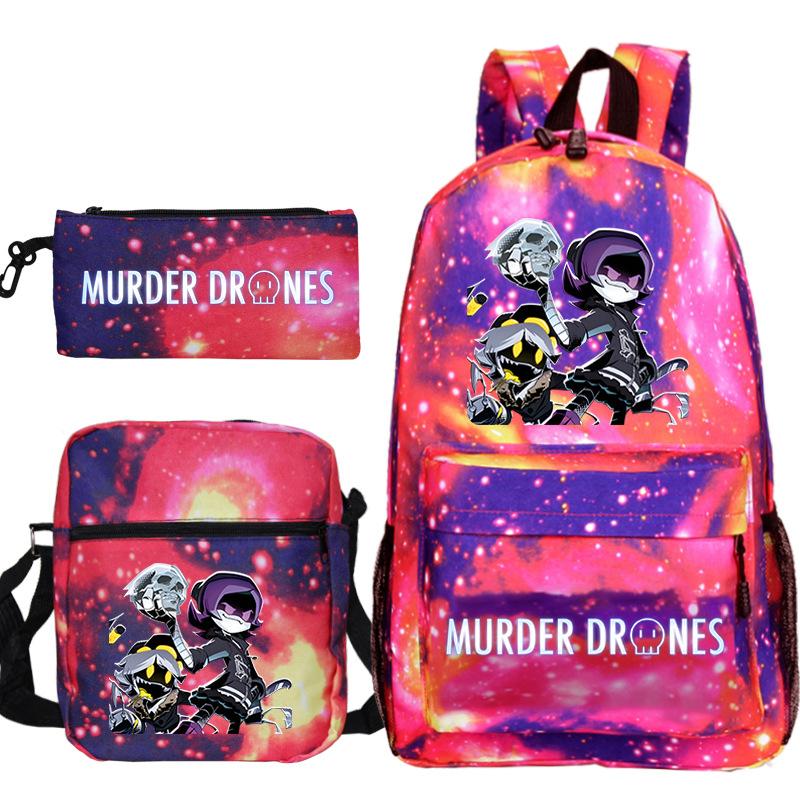 Neuer Murder Peripherie-Trend Schulterrucksack-Set Lässige Stiftetasche Grund- und Sekundarschultasche