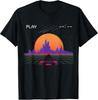 Retro Synthwave Sunset Fast Car Aesthetic T-Shirt