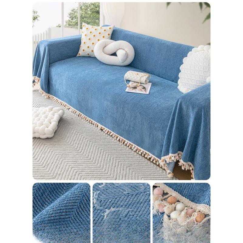 Chenille Fischgrätenmuster Sofa Handtuchbezug Stoff Rutschfestes Sofakissen Vier Jahreszeiten Universal Hoher Anspruch Vollständig bedeckt Universeller Bezug Überwurfdecke
