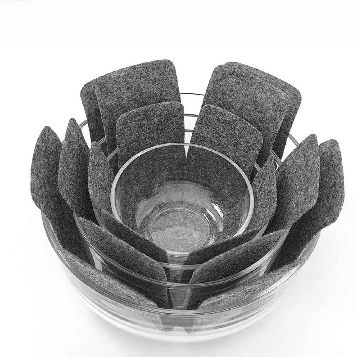 

15 Piece Thick Anti Scratch Pot Protection Pad, Wear-resistant and Anti Slip, Can Be Washed and Reused, Protecting The Surface of Kitchen Utensils 15 items серый
