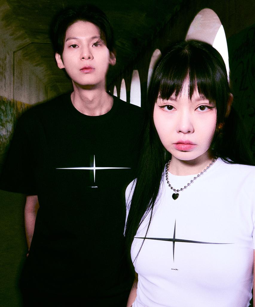 ELIMENO [2Set] El Minimal Shave Short Sleeve T-Shirt 2-Piece Set (Type B)