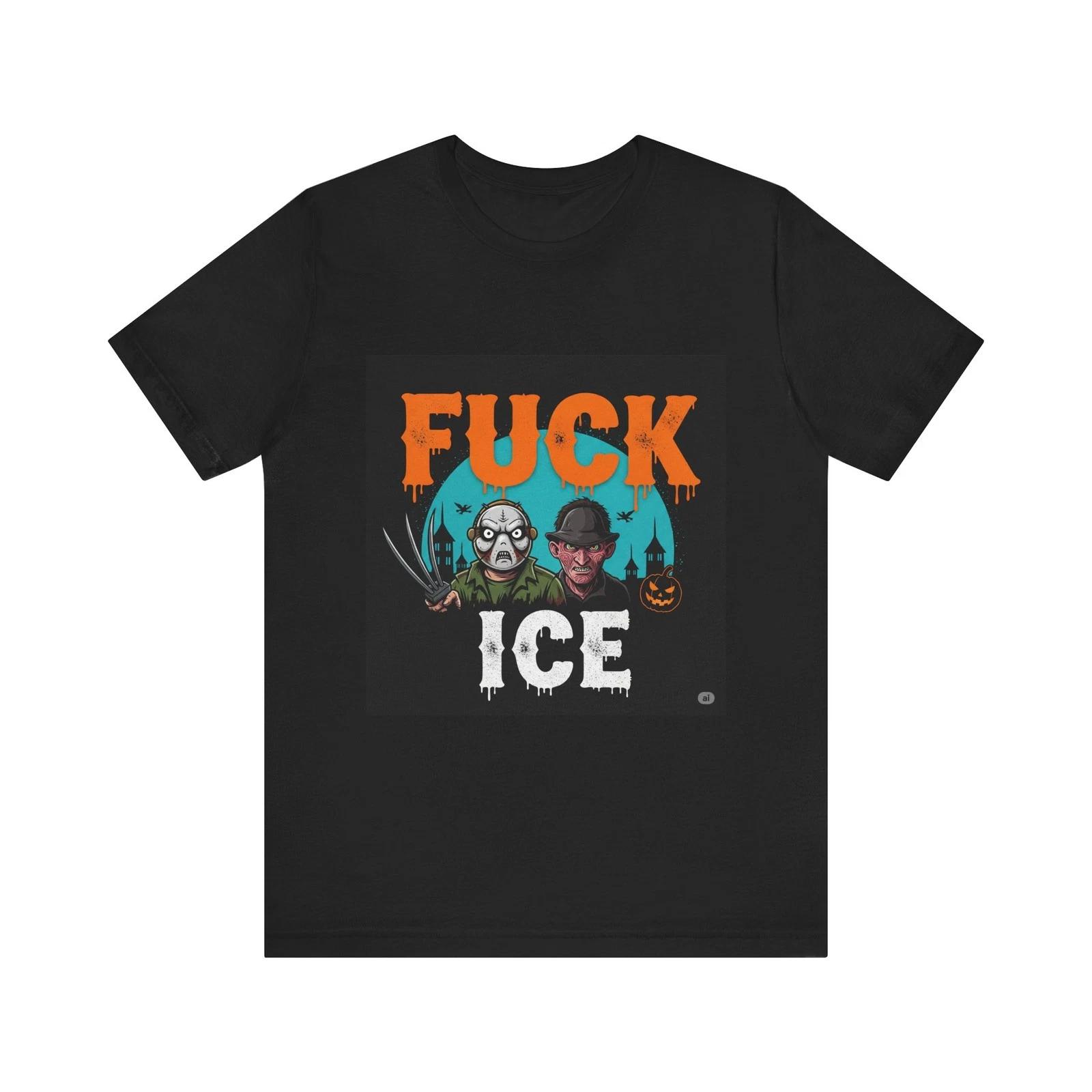 Halloween 2025 Horror Icons ICE T-Shirt - Unisex Jersey Short Sleeve Tee S