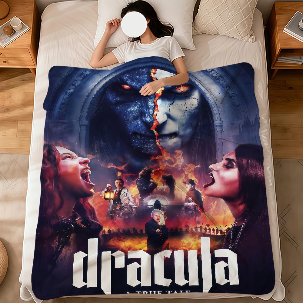 Horror Movie D-Dracula A Love Tale Flannel Soft Warm Plush Blanket For Sofa Living Room Pet Hogar Bedroom Gift Home Car Portable