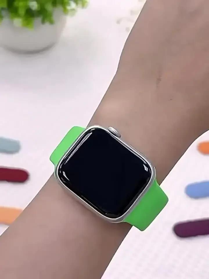 Glass+Case+Strap For Apple Watch band 46mm 45mm 44mm 41mm 40 38mm Silicone watchband bracelet iWatch series 10 9 8 7 6 5 4 3 SE