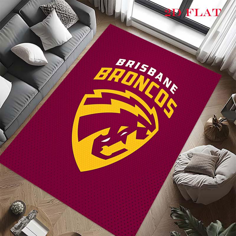 Brisbane Broncos Carpet Rug for Living Room Bedroom Home Sofa Decoration,Kids play Nonslip Floor Mat