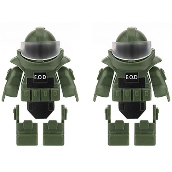 City Police Bomb Disposal Suit Special Forces Equipment Building Blocks Military Soldiers Figures Vest Hat Parts MOC Bricks Toys