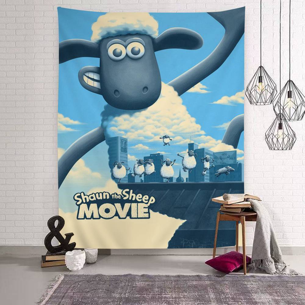 Cartoon SShaun fun the Sheep anime DIY Wall Tapestry for Living Room Home Dorm Decor Wall Art Decor