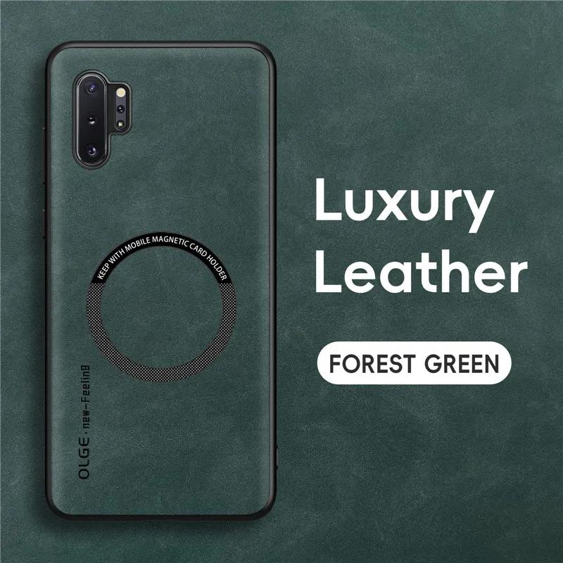 Magnetic Retro Leather Soft Case For Samsung Galaxy Note10 Plus Note10 Plus Wireless Charging Phone Case Cover