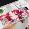 Gaming Mouse Pad Large Desk Mat Antislip Stitched Edges Cute Anime Girl Colorful Cartoon Print Waterproof Mat for Home