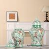Vaso Moderno in Ceramica di Porcellana Blu e Bianca per Composizioni Floreali - Ornamento per la Decorazione della Casa per Soggiorno o Mobile TV