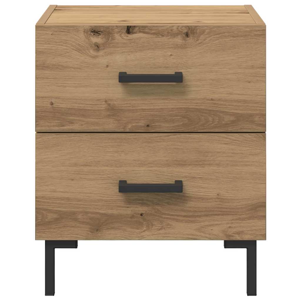Nightstand Set of 2 Artisan Oak Finish 40 x 35 x 47.5 cm Engineered Wood