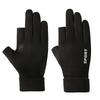 Men's and Women's Winter Touchscreen Gloves: Windproof, Suede, Two-Fingerless Design, Non-Slip, Warm, Female Student-Friendly.