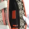 Coach Canvas Shoulder Tote Bag Leather Orange Women 8679 Used