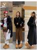 Henan Sangpo Women's Fleece-Lined Snow Boots - Thick-Soled Shearling, Zhou Dongyu Style, Pure Wool, Couple's Edition