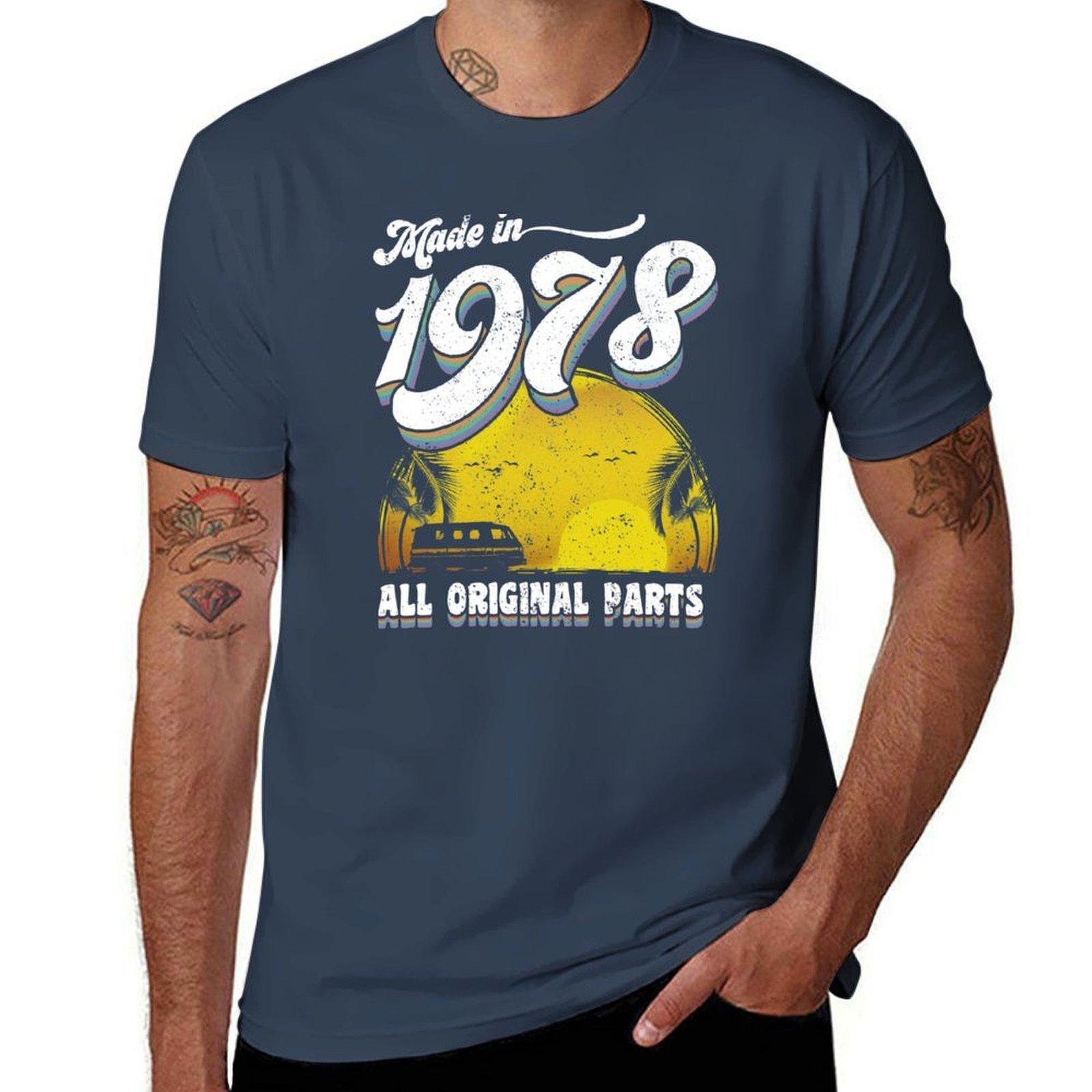 Made In 1978 All Original Parts Tshirt Graphic Print Short Sleeve Tshirt S