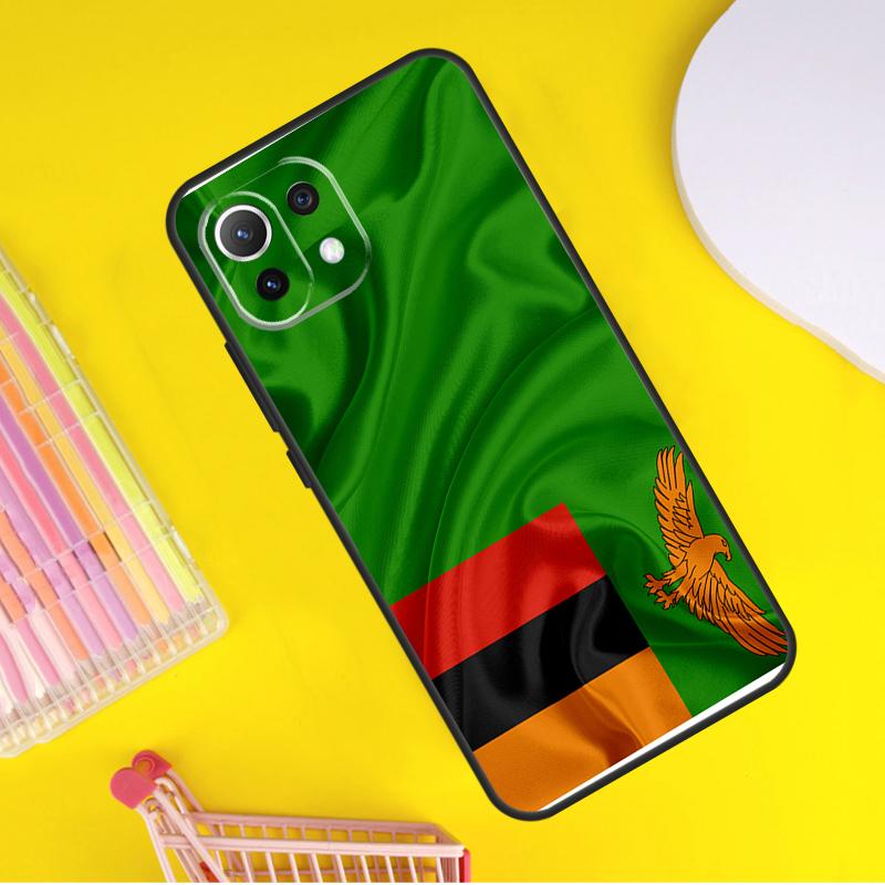 Zambia Flag Cover For Xiaomi 14 13 Ultra 11T 12T 13T 14T Pro POCO X7 Pro X3 X5 F3 F5 F6 M6 X6 Pro Case