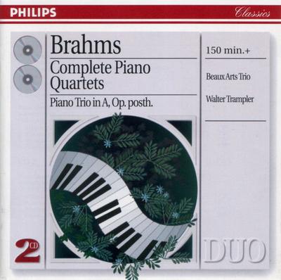 CD TRAMPLER, WALTER/BEAUX ARTS TRIO - Sämtliche Klavierquartette 1-3 (GA) 4540172 Philips Classic 1996 Europe Classical Used