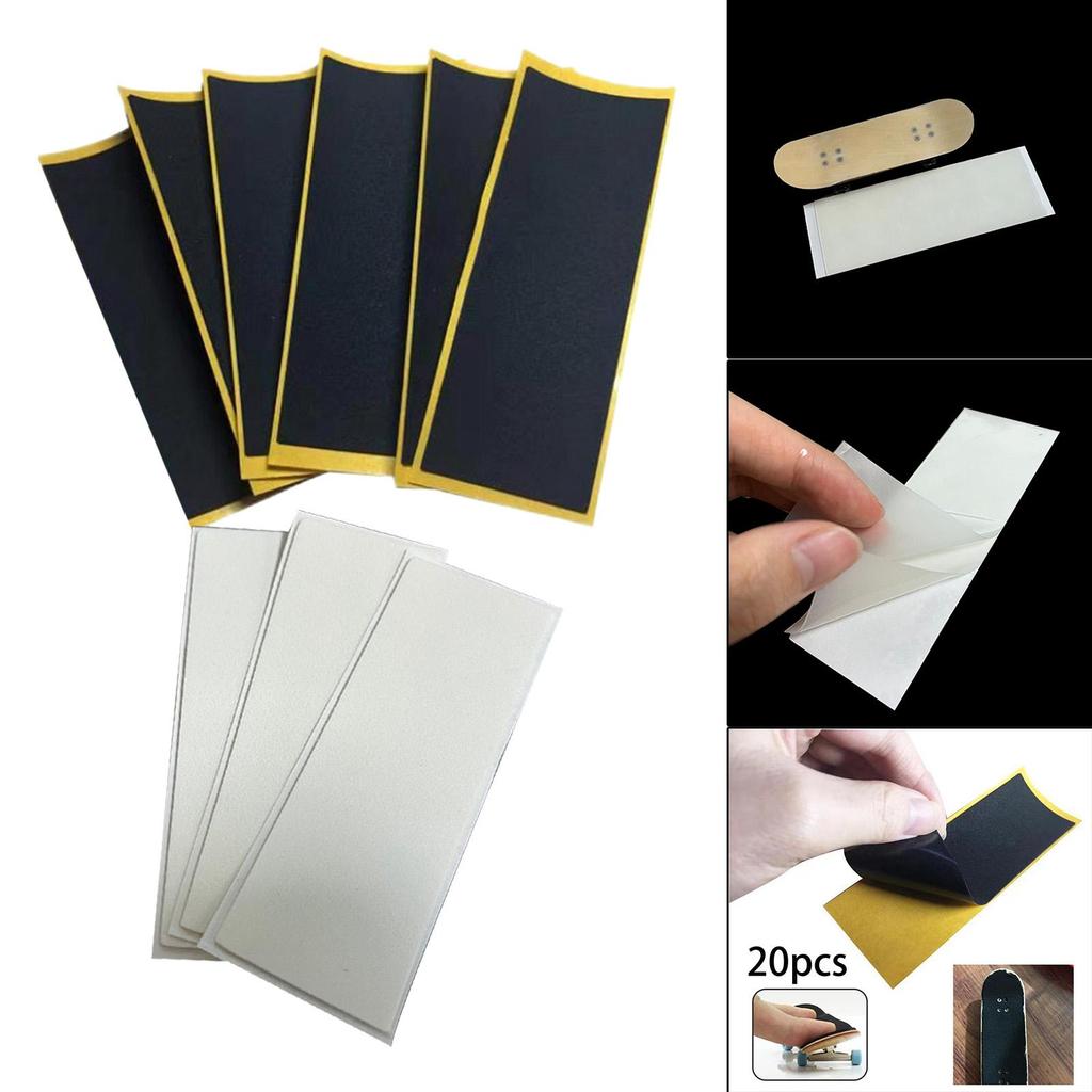 20 Pieces Professional Fingerboard Tape Skateboard Foam Tape Stickers for