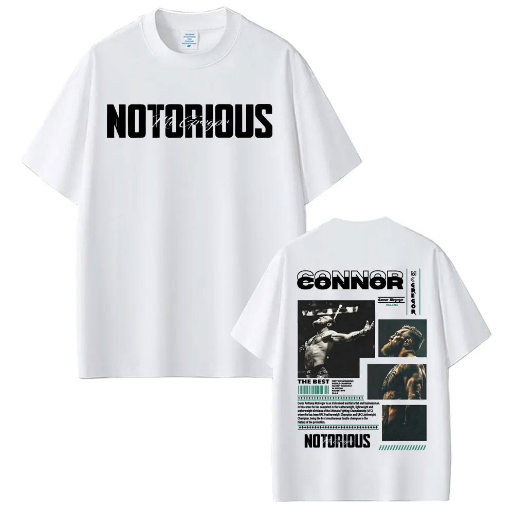 Maglietta Grafica Limitata Connor Mcgregor The Notorious Unisex Moda Donna Retro Classico T-shirt Casual Cotone Oversize T-shirt