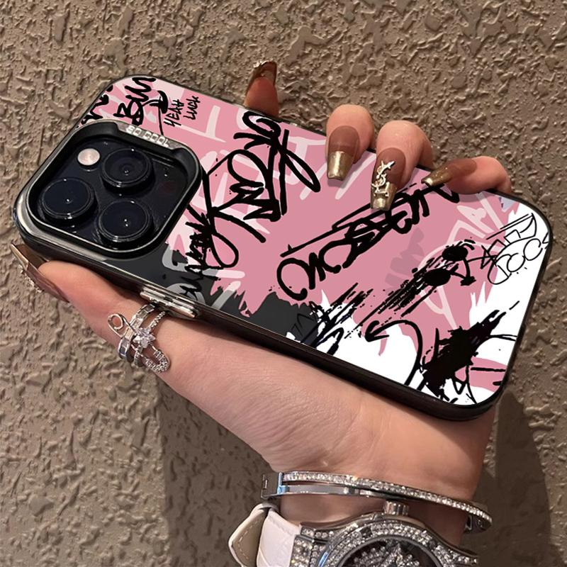 Fashion Lip Print English Plating PC Case for Xiaomi Redmi Note 13 14 12 11 Pro Plus 4G 5G 12S 11S 10S 10 9 9S 12C 13C 14C A3 A4
